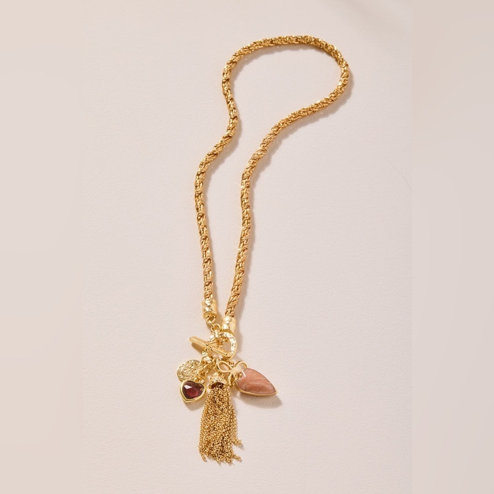 Francesca's Collections Alyson Tassel Charm Necklace